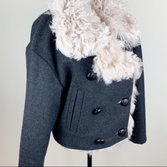 Isabel Marant Berit Shearling Lined pea coat. - Picture 6 of 12